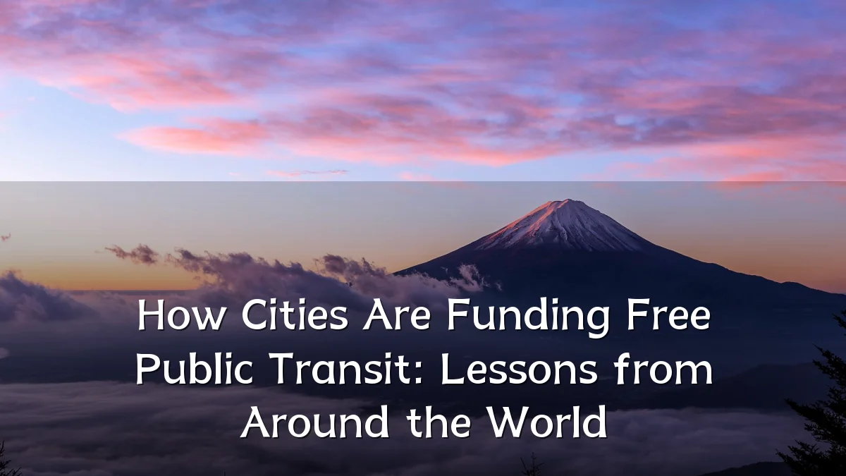 How Cities Are Funding Free Public Transit: Lessons from Around the World