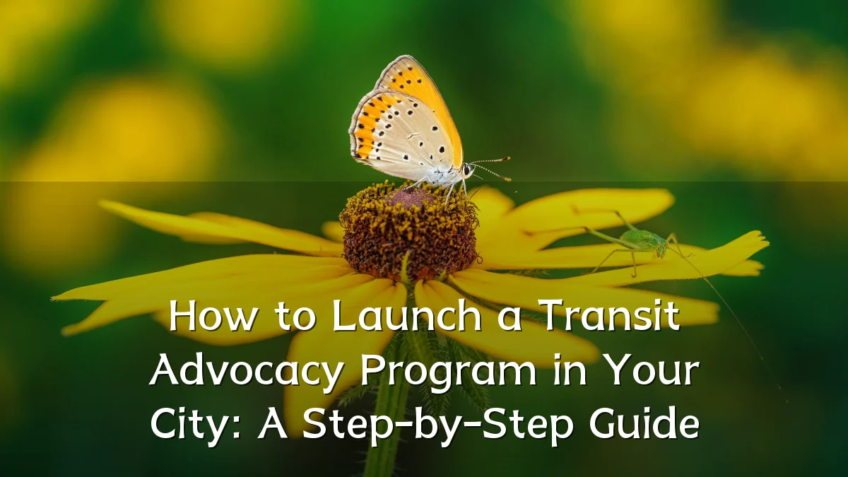 How to Launch a Transit Advocacy Program in Your City: A Step-by-Step Guide
