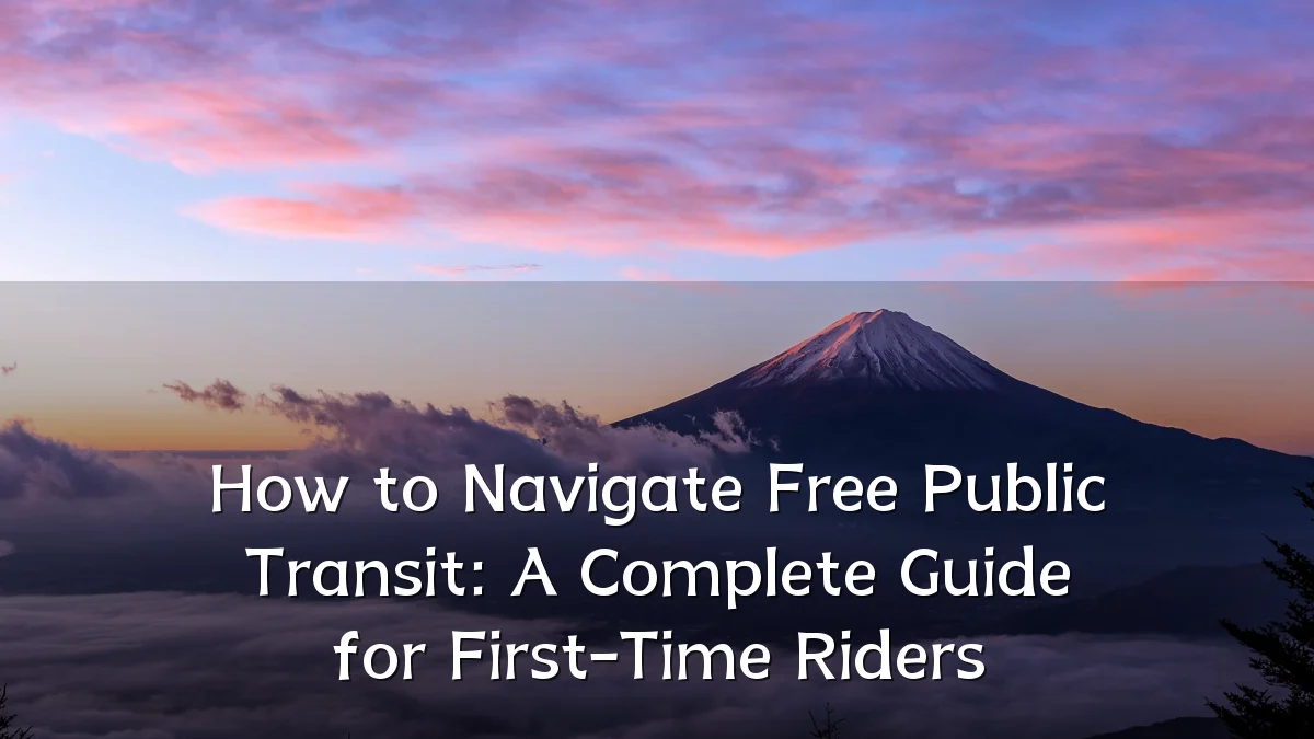 How to Navigate Free Public Transit: A Complete Guide for First-Time Riders