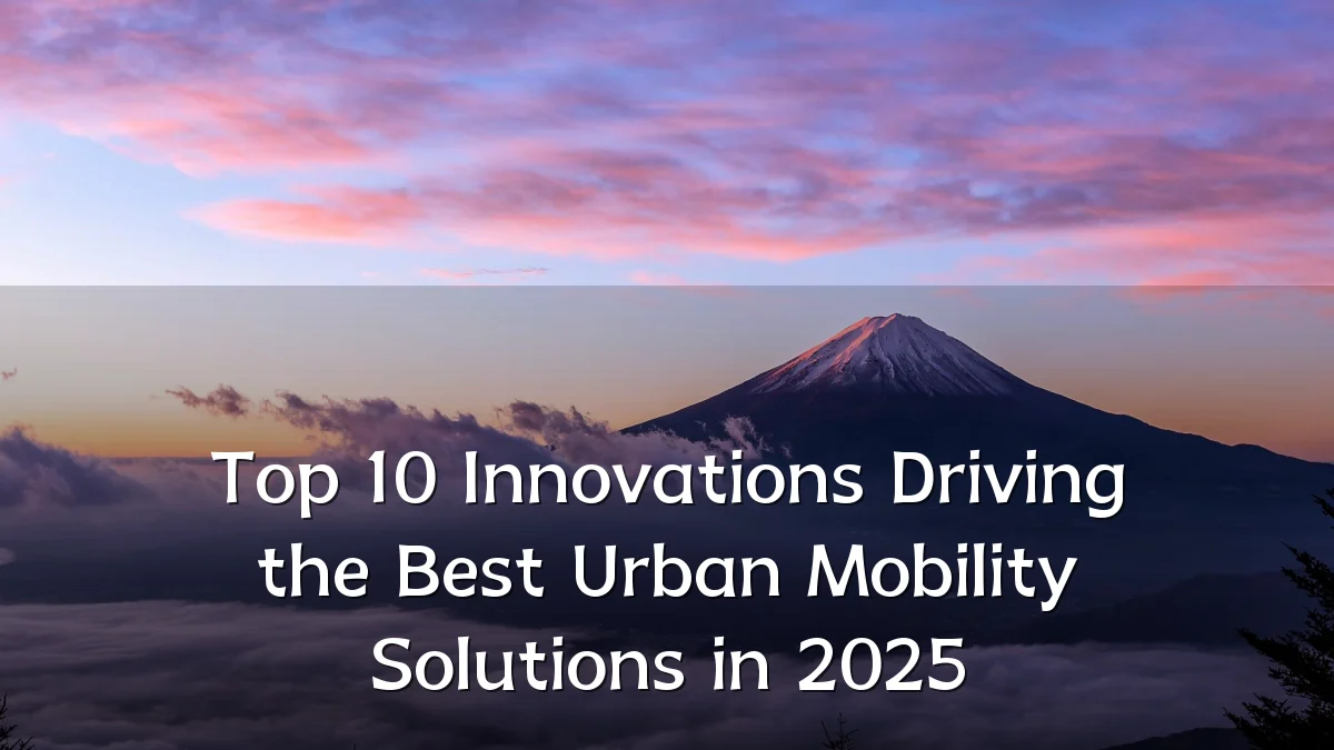 Top 10 Innovations Driving the Best Urban Mobility Solutions in 2025