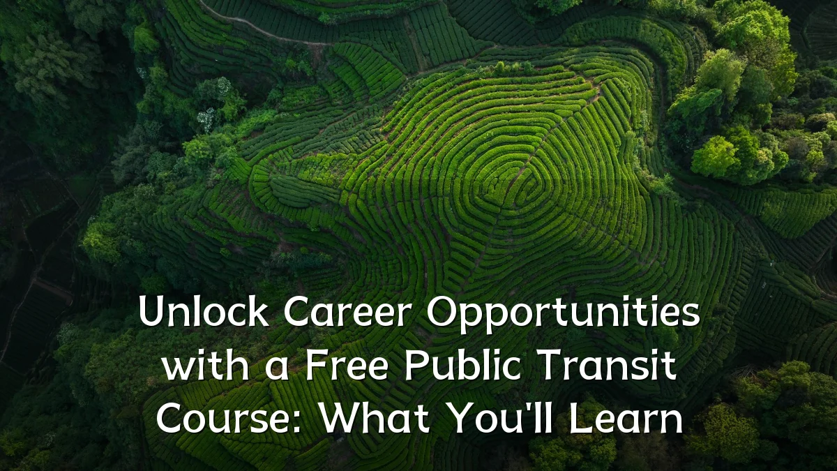 Unlock Career Opportunities with a Free Public Transit Course: What You'll Learn
