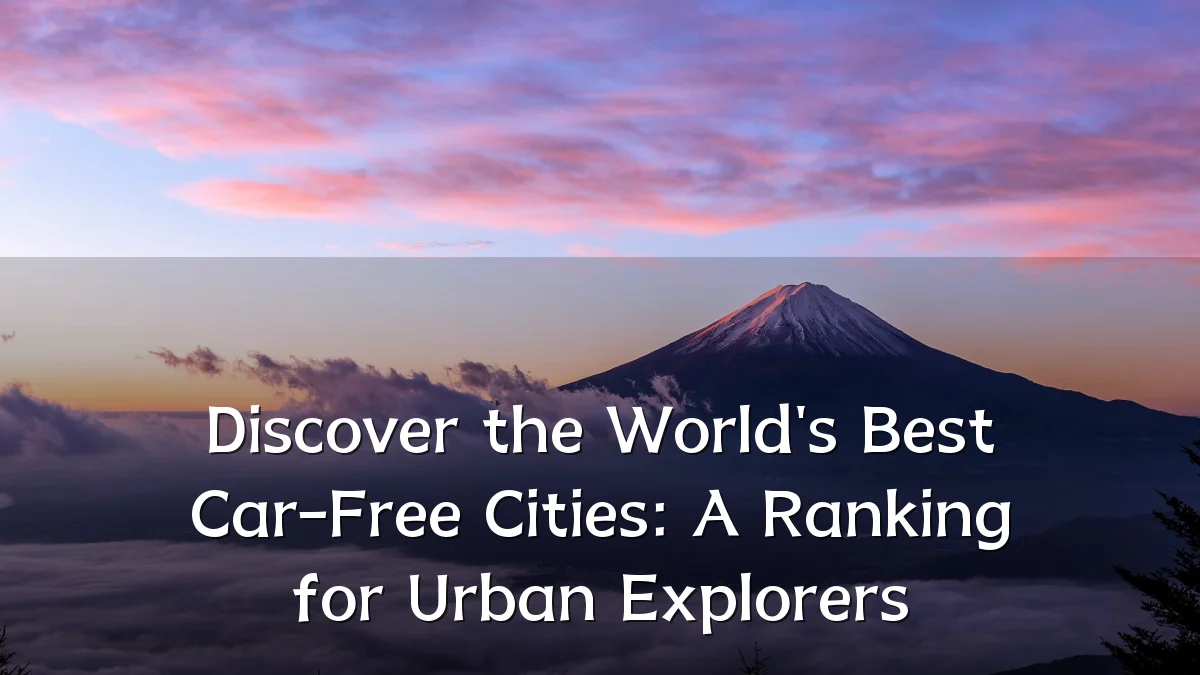 Discover the World's Best Car-Free Cities: A Ranking for Urban Explorers
