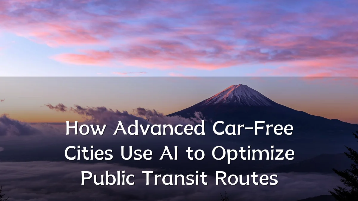 How Advanced Car-Free Cities Use AI to Optimize Public Transit Routes