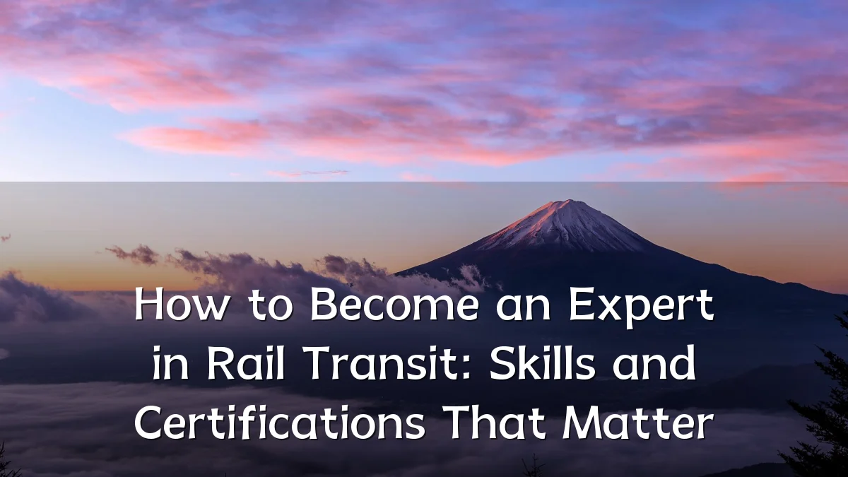 How to Become an Expert in Rail Transit: Skills and Certifications That Matter
