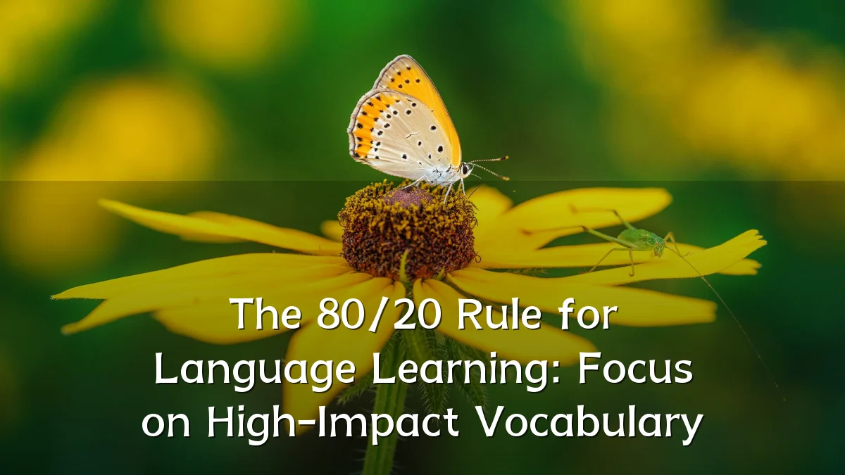 The 80/20 Rule for Language Learning: Focus on High-Impact Vocabulary