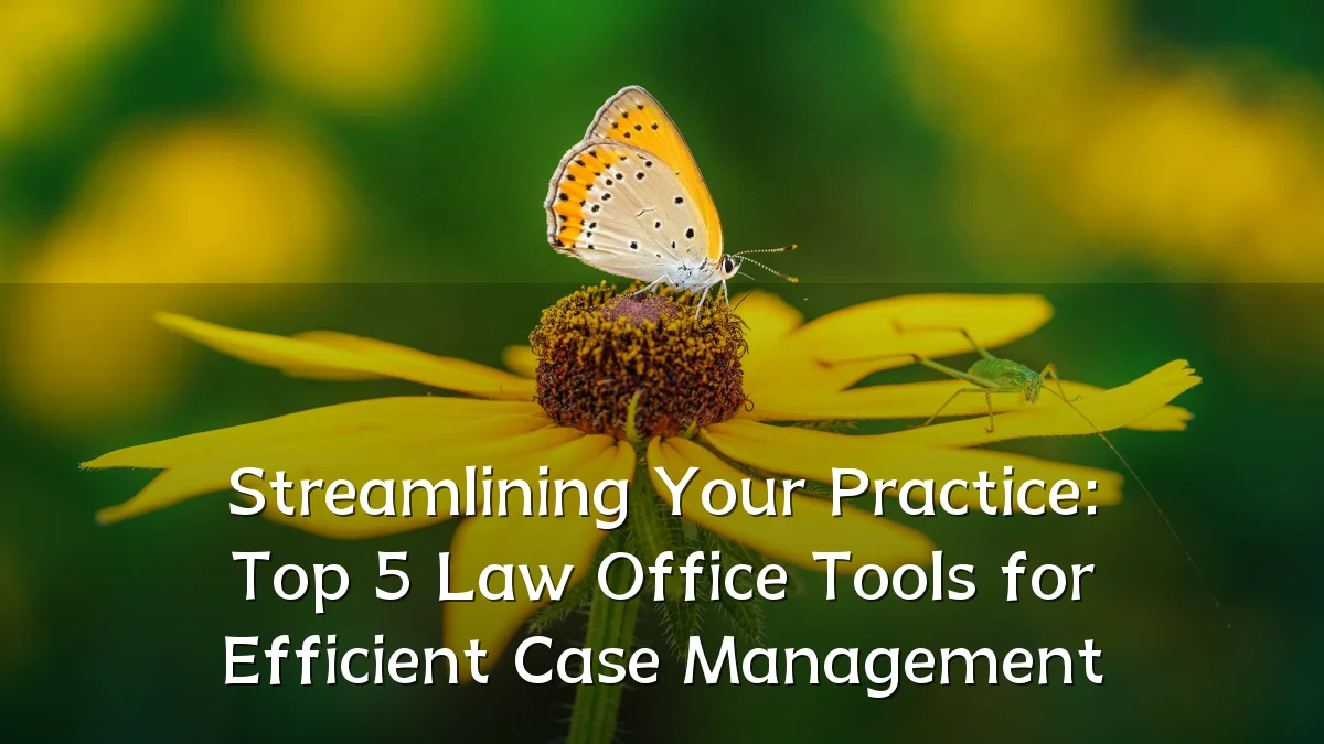 Streamlining Your Practice: Top 5 Law Office Tools for Efficient Case Management
